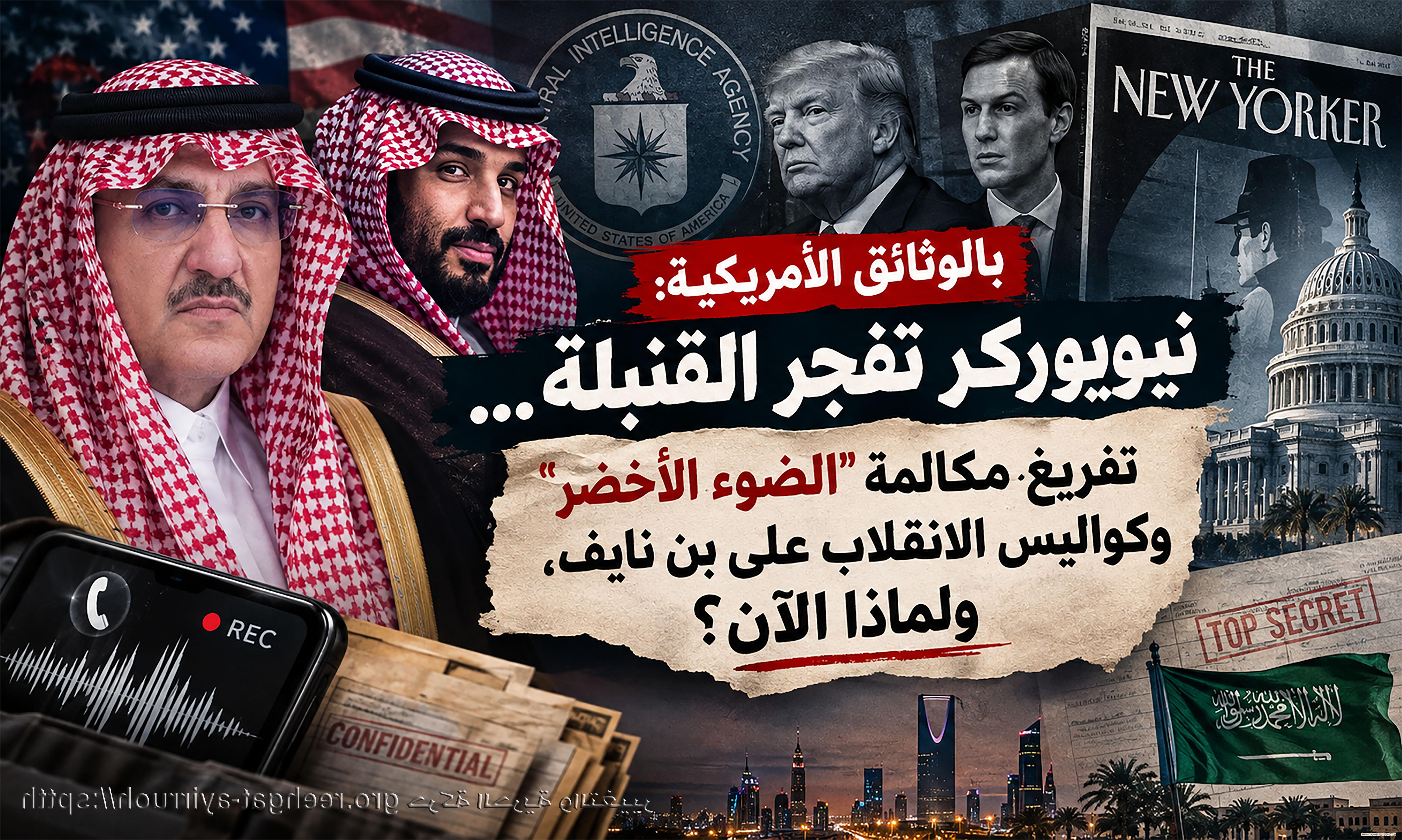 بالوثائق الأمريكية: نيويوركر تفجر القنبلة…  تفريغ مكالمة “الضوء الأخضر” وكواليس الانقلاب على بن نايف، ولماذا الآن؟